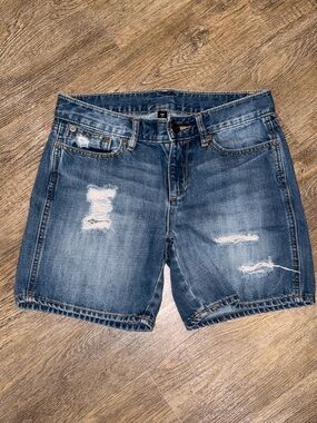 GAP Blue Denim High-Rise Shorts